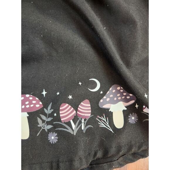HotTopics sz small Mushroom border grommet suspender skirt black goth grudge - Picture 10 of 14